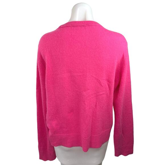 Favorite Daughter 100% Cashmere Pink Crewneck Long Sleeve Sweater Top Sz XL - Picture 6 of 9